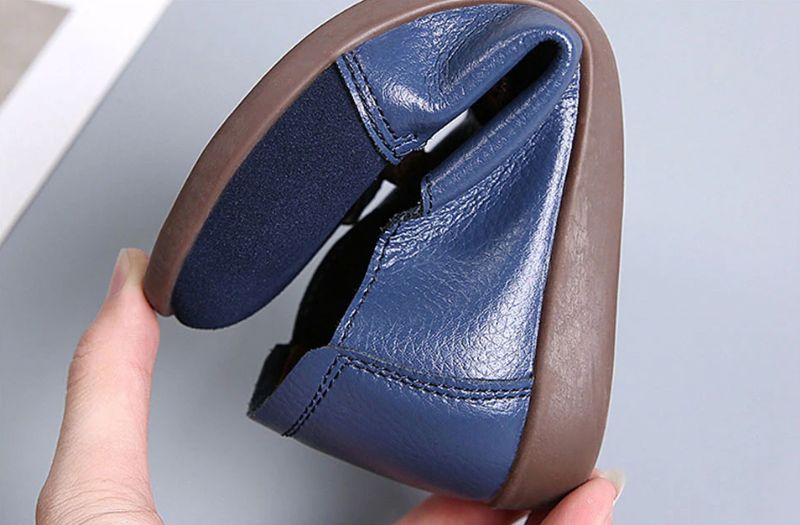 Fiore Dames Echte Leren Loafers Zwarte Schoenen - Zwart