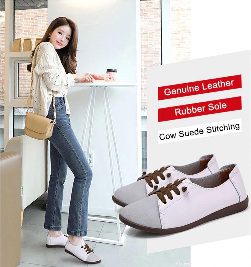Fiore Dames Echte Leren Loafers Zwarte Schoenen - Zwart