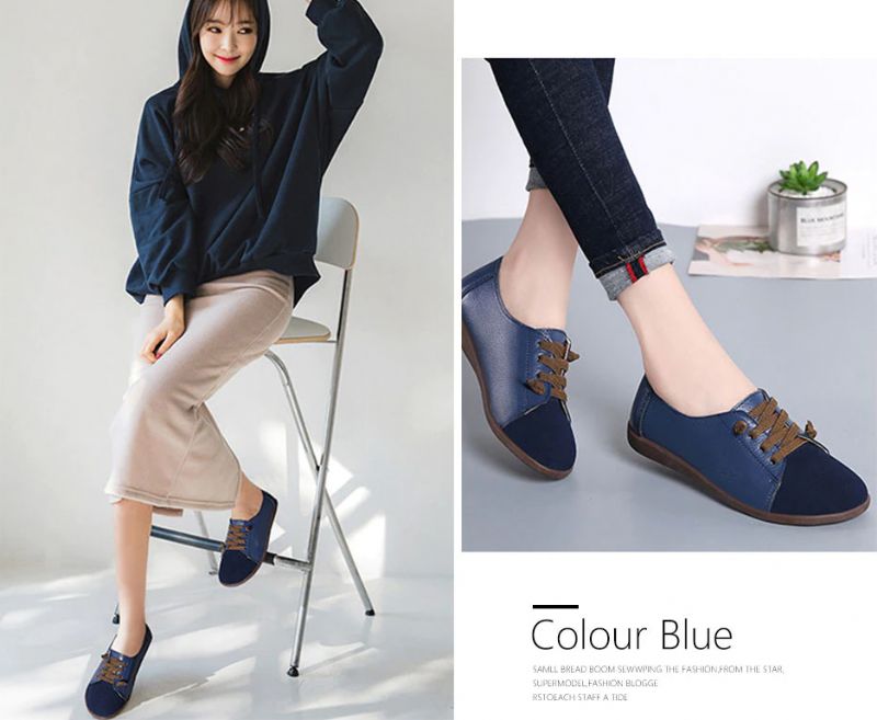 Fiore Dames Echte Leren Loafers Zwarte Schoenen - Zwart