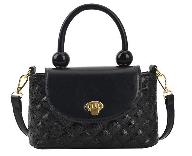 Fitty Dames Gewatteerde Leren Handtas - Zwart