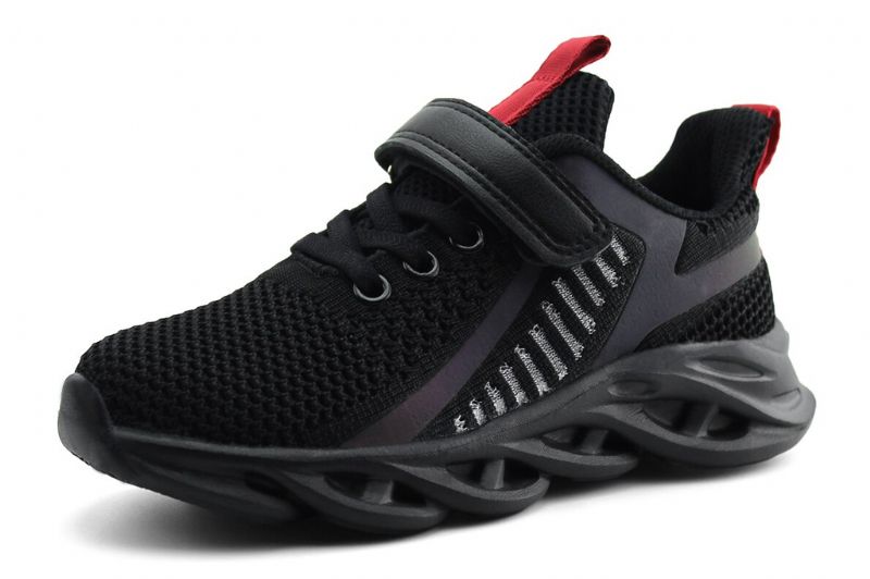 Flashi Unisex Kinder Hardloopschoenen - Zwart