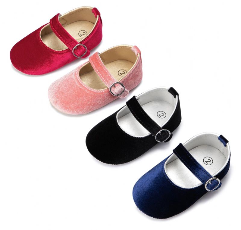 Fledida Baby Meisjes Platte Schoenen - Bordeauxrood