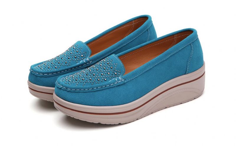Fleur Dames Platform - Blauw