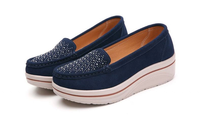 Fleur Dames Platform - Blauw