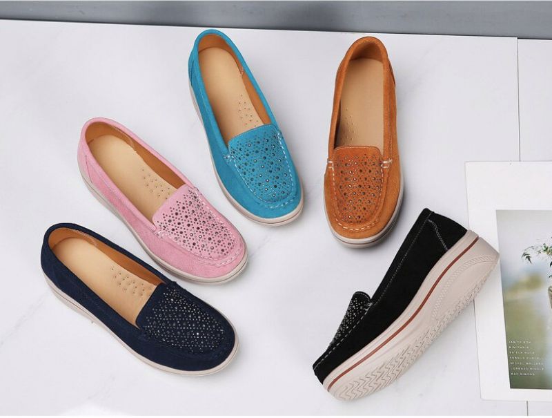 Fleur Dames Platform - Blauw