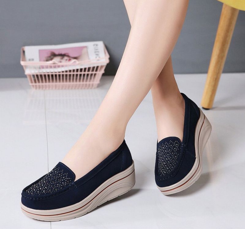 Fleur Dames Platform - Blauw