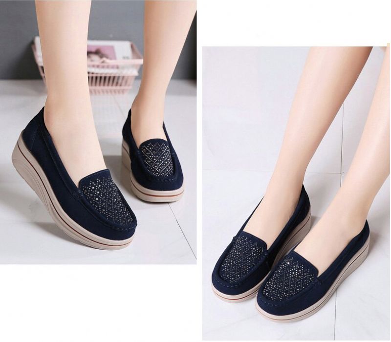 Fleur Dames Platform - Blauw