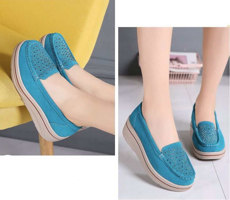 Fleur Dames Platform - Blauw
