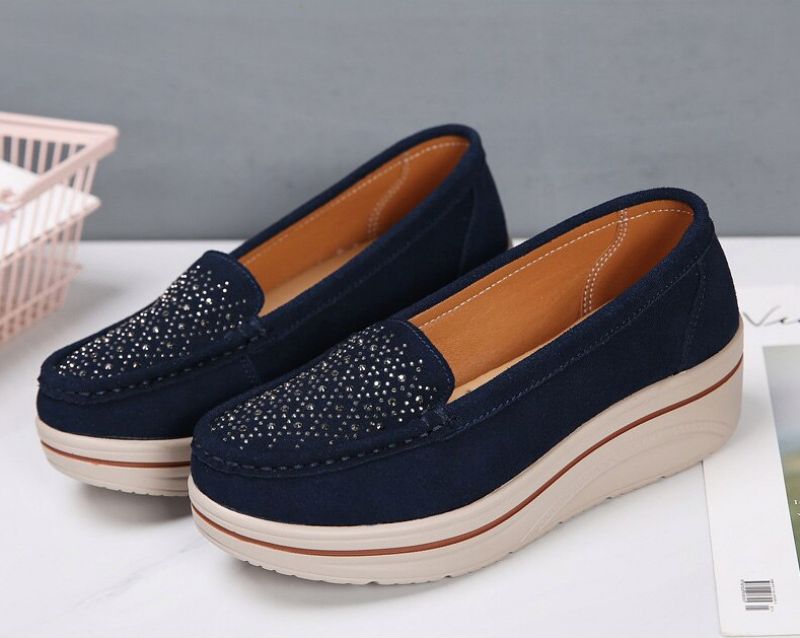 Fleur Dames Platform - Blauw