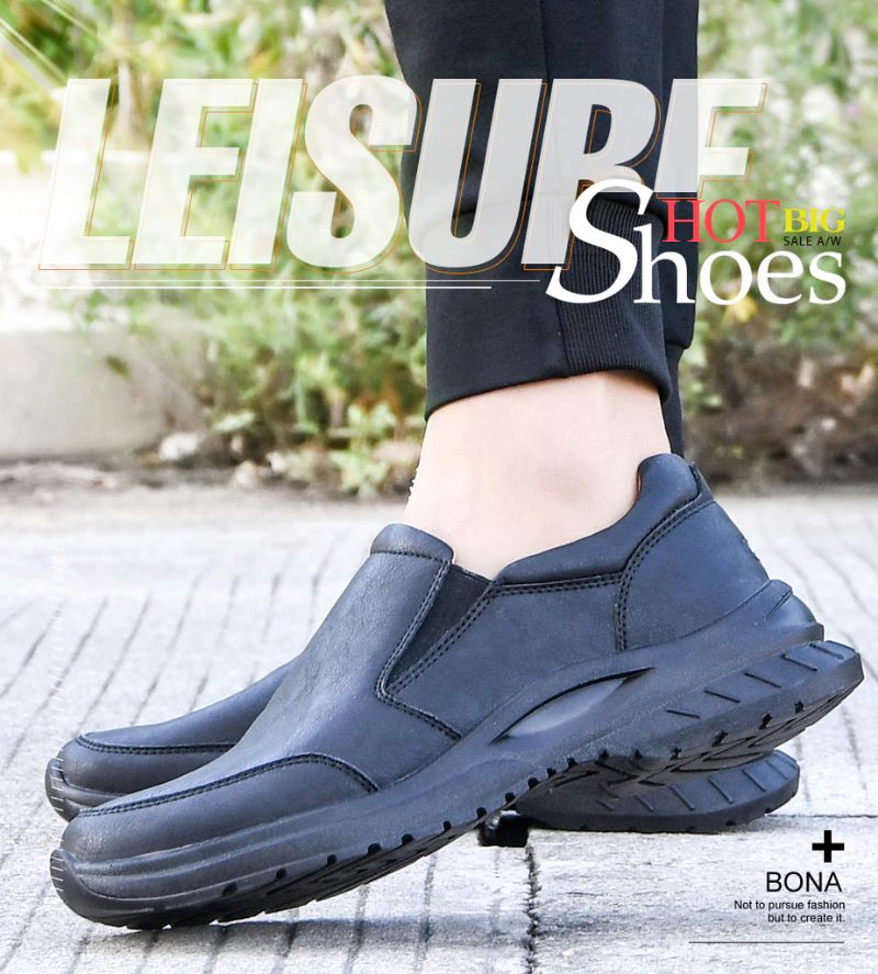 Florenzi Heren Loafers Casual Schoenen - Zwart