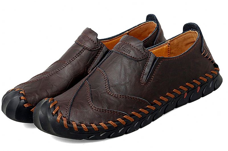Florenzio Heren Loafers Casual Schoenen - Koffie