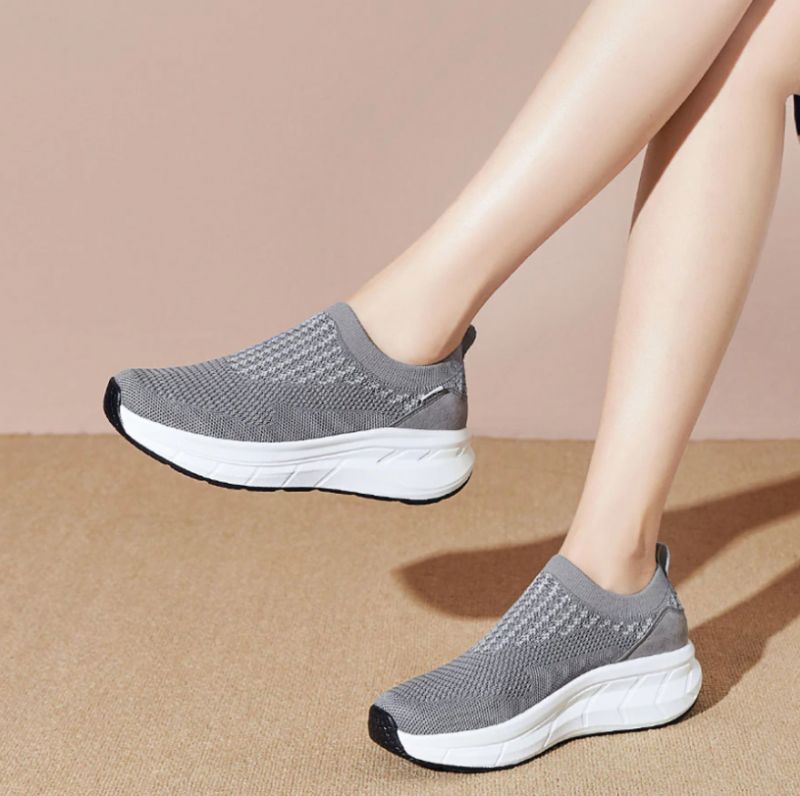 Floyd Dames Comfortabele Platform Schoenen - Grijs