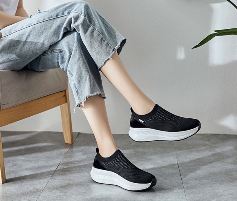 Floyd Dames Comfortabele Platform Schoenen - Grijs