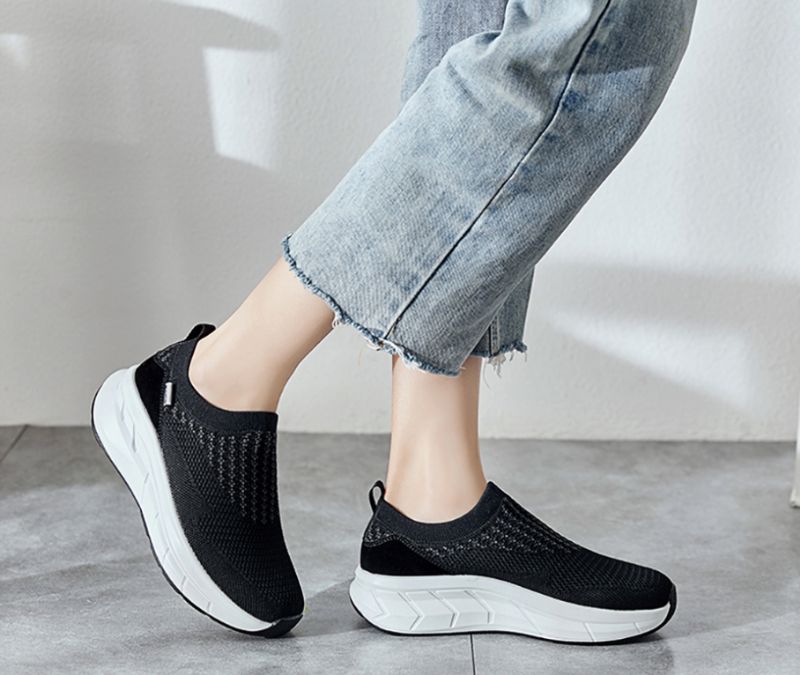 Floyd Dames Comfortabele Platform Schoenen - Grijs