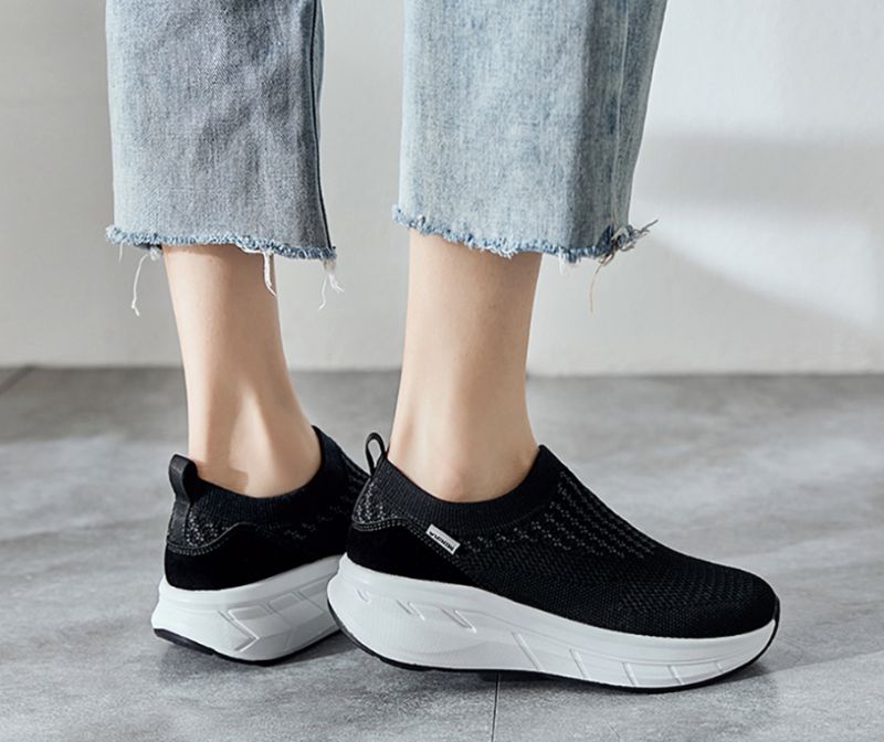 Floyd Dames Comfortabele Platform Schoenen - Grijs