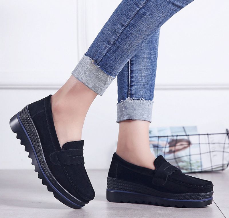 Fly V1 Dames Platform Schoenen - Zwart