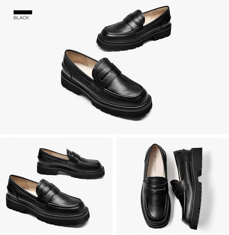 Fonsi Dames Platform Loafer - Zwart
