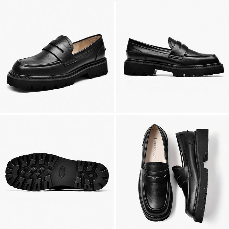 Fonsi Dames Platform Loafer - Zwart
