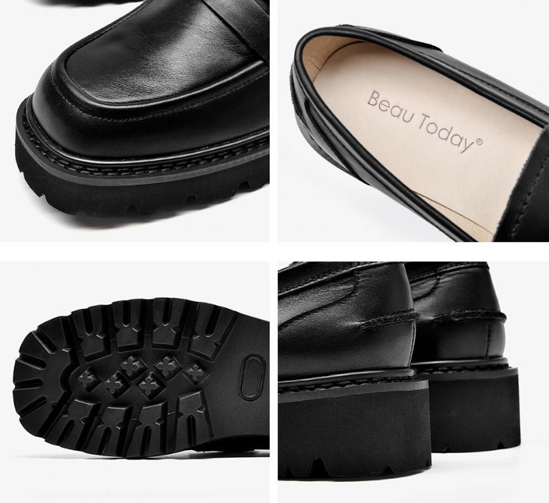 Fonsi Dames Platform Loafer - Zwart