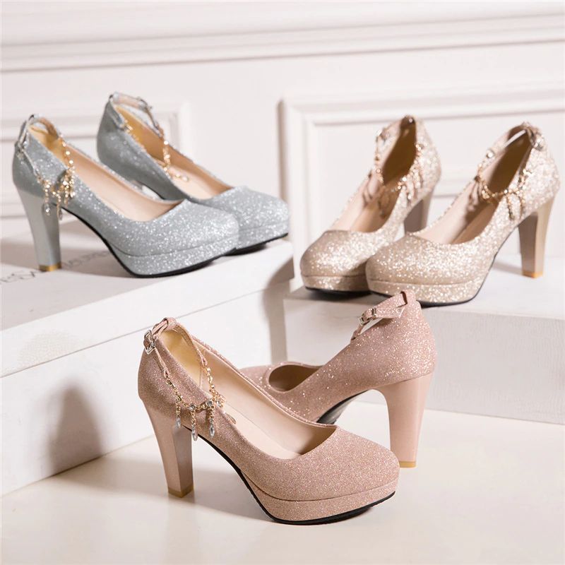 Francia Dames Hoge Hak Pumps - Goud