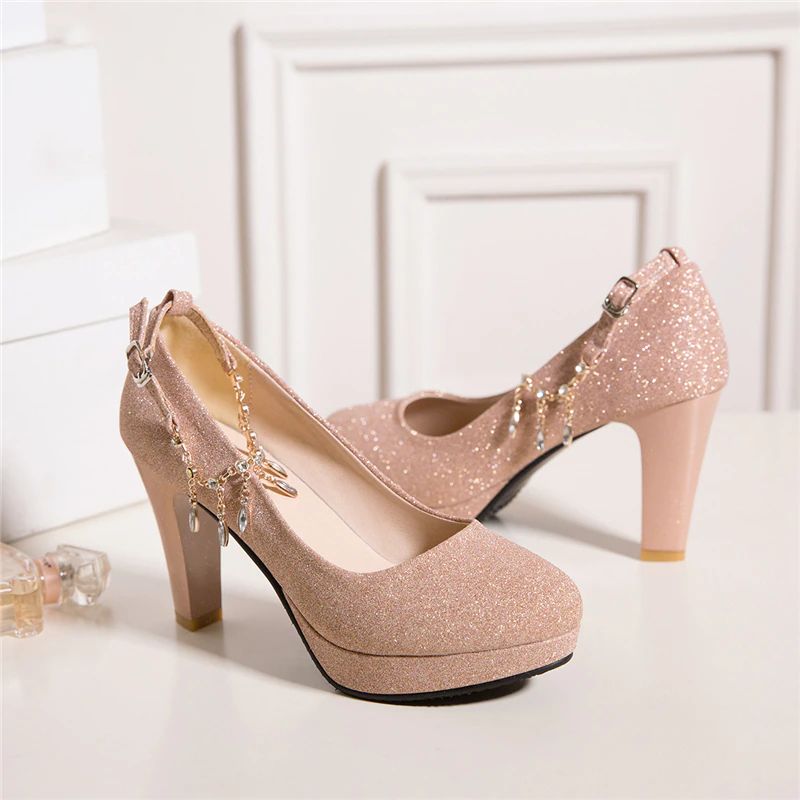 Francia Dames Hoge Hak Pumps - Goud