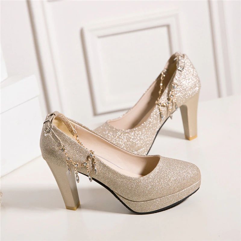 Francia Dames Hoge Hak Pumps - Goud