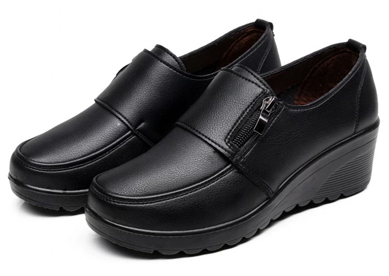 Francia Dames Wedges Schoenen - Zwart