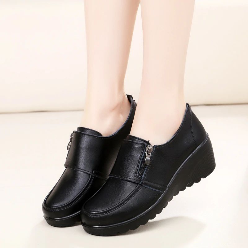 Francia Dames Wedges Schoenen - Zwart