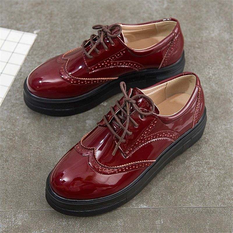 Franco Dames Platform Schoenen - Rood