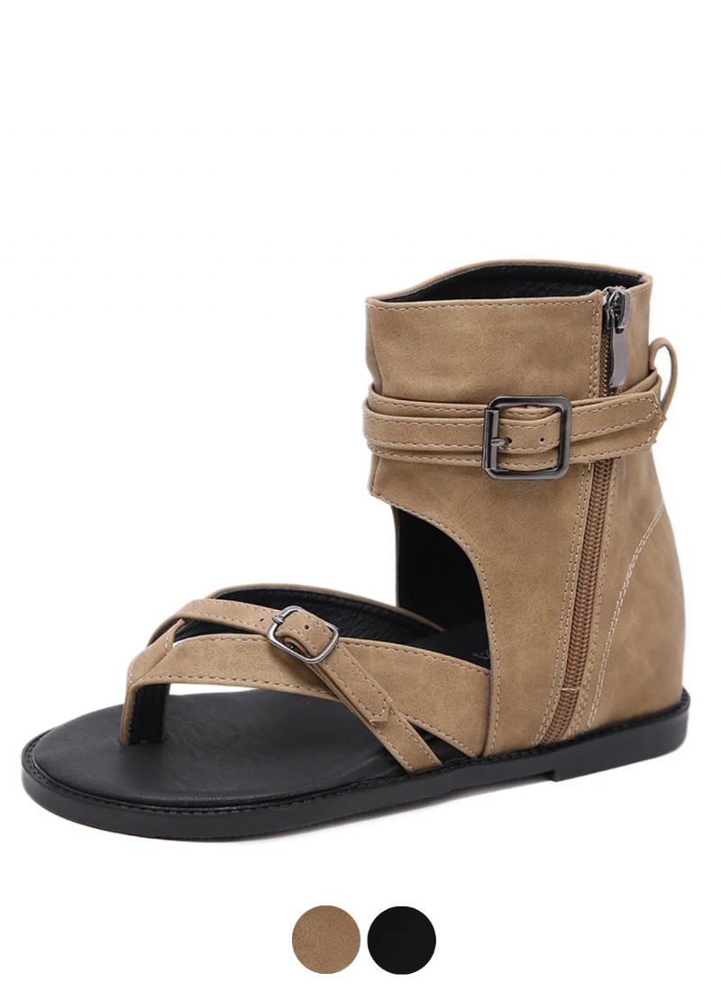 Francys Dames Zijrits Platte Sandalen