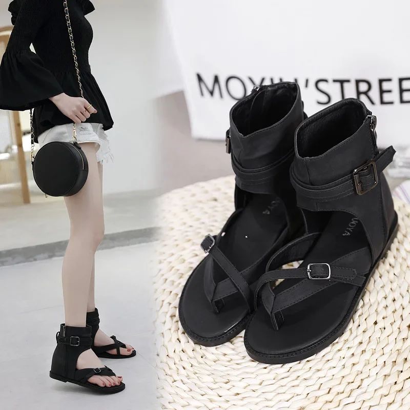 Francys Dames Zijrits Platte Sandalen - Bruin