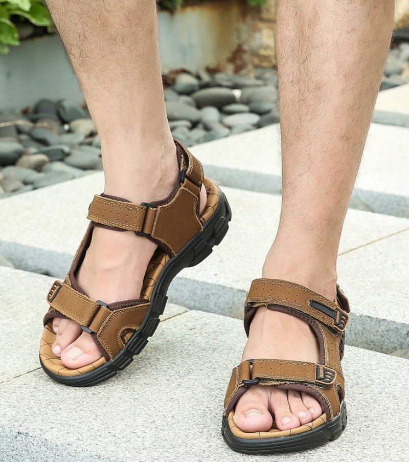 Frecar Heren Zomer Sandalen - Koffie