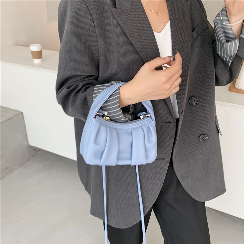 Frida Dames Leren Crossbody Handtas - Blauw
