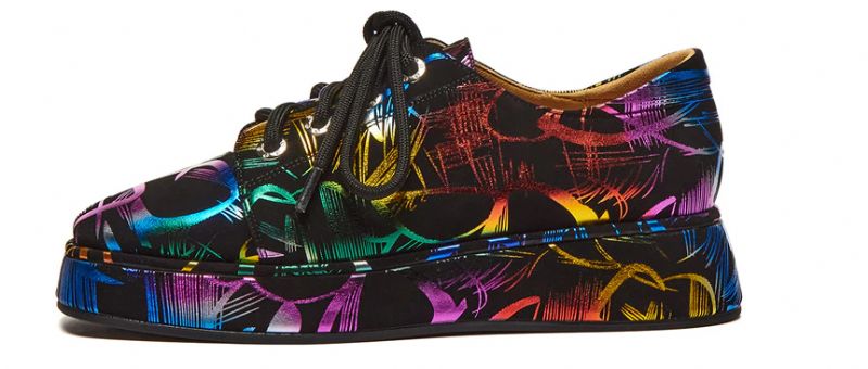 Fritz Dames Ronde Neus Platform Schoenen - Zwart