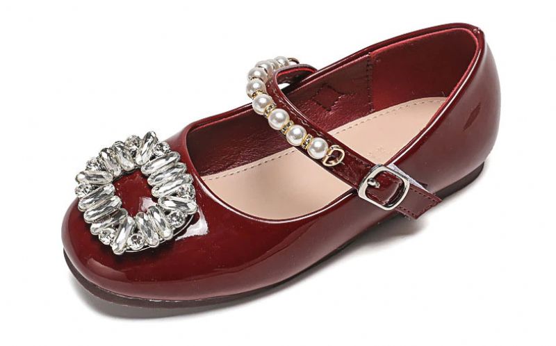 Gaby Platte Schoenen Voor Meisjes - Bordeauxrood
