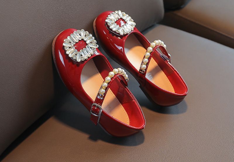 Gaby Platte Schoenen Voor Meisjes - Bordeauxrood