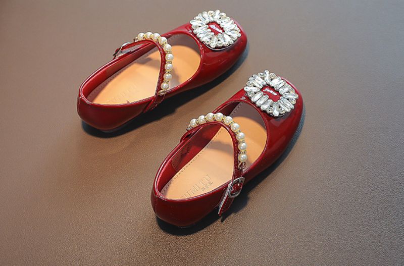 Gaby Platte Schoenen Voor Meisjes - Bordeauxrood