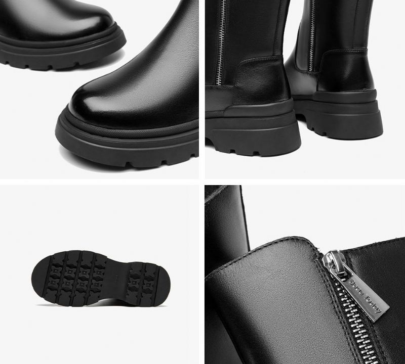 Galena Dames Platform Leather Boots - Bruin