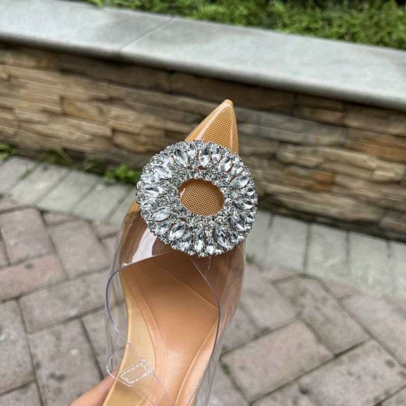 Gama Dames Puntige Teen Sandalen - Abrikoos