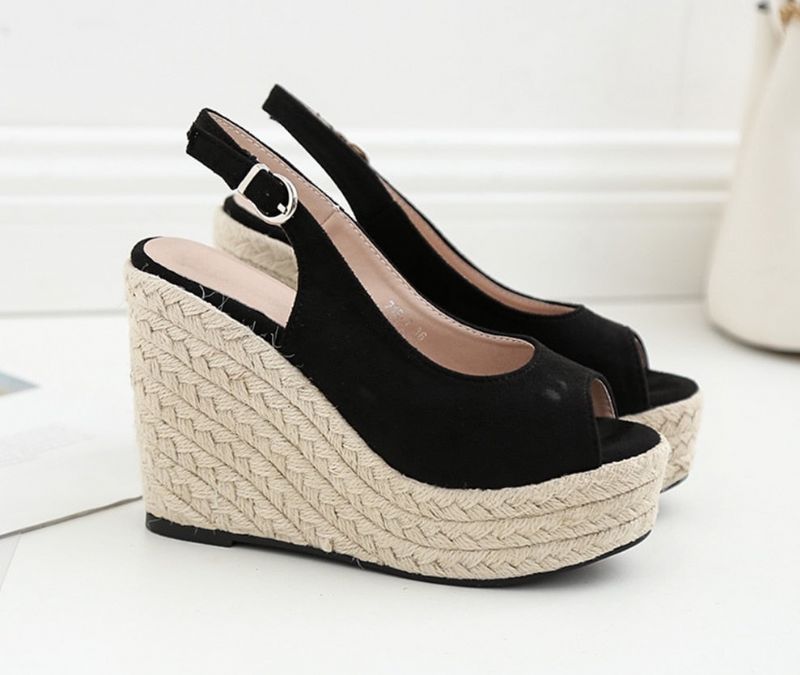 Garza Dames Wedges - Zwart