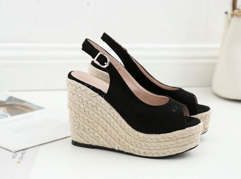Garza Dames Wedges - Zwart