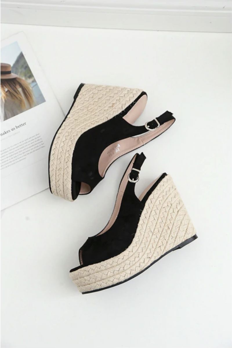 Garza Dames Wedges - Zwart