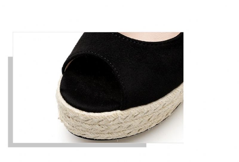 Garza Dames Wedges - Zwart