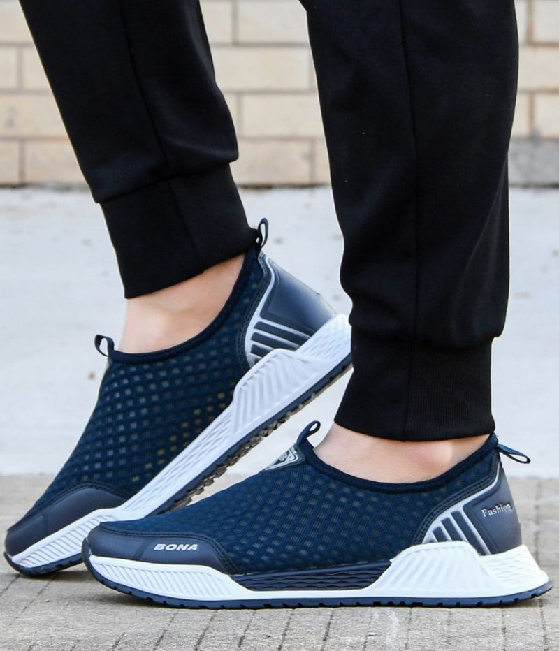 Gavin Heren Slip-on Sneakers - Marineblauw