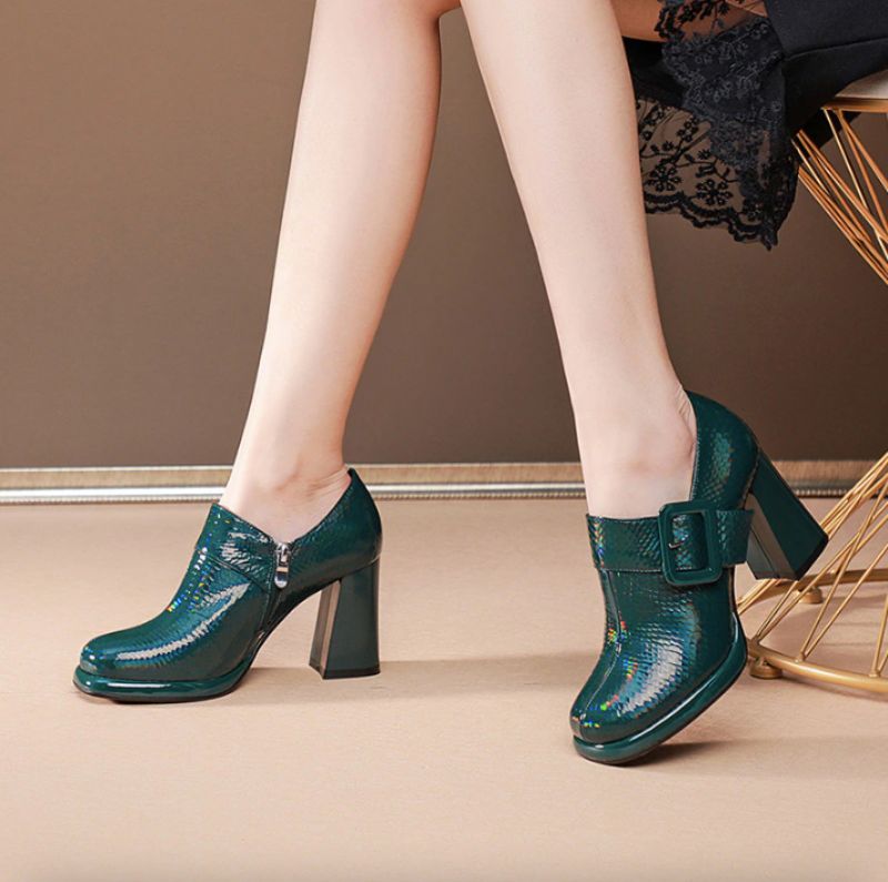 Geanina Dames Hoge Hakken Pumps - Groen