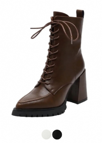 Genesis Dames Thick High Heels Ankle Boots