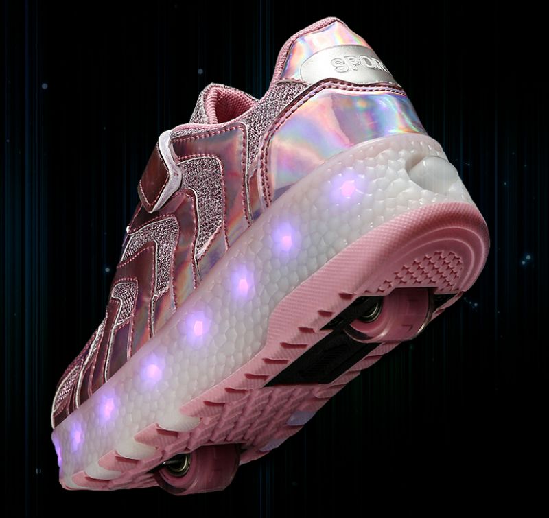 Genix Unisex Kinder Roller Sneaker - Zilver