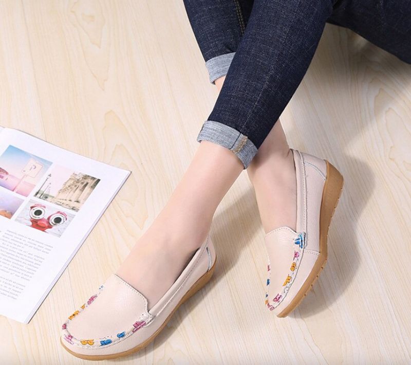 Genova Dames Loafer Schoenen - Rood