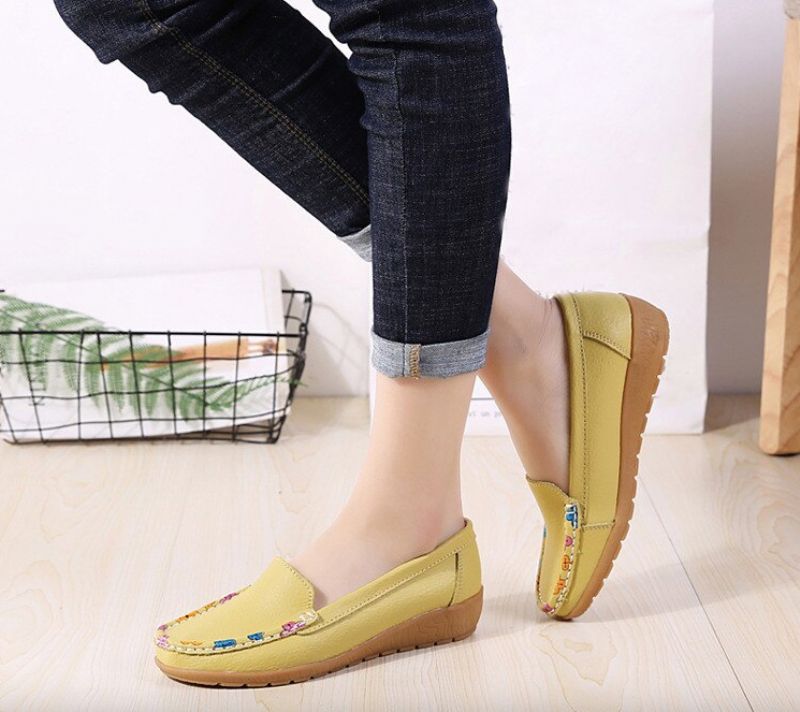 Genova Dames Zwarte Loafer Schoenen - Zwart