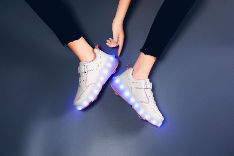 Gezzy Unisex Kinderen Roller Sneaker - Roze